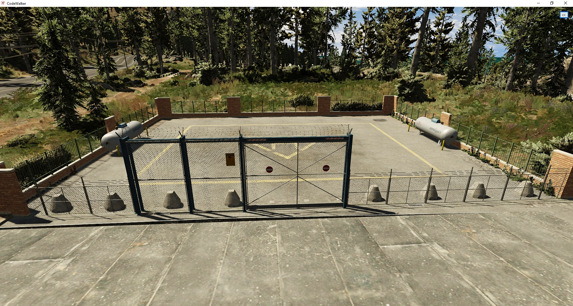 Mapping at Paleto Bay Police Department gate at heliport-IMAGE